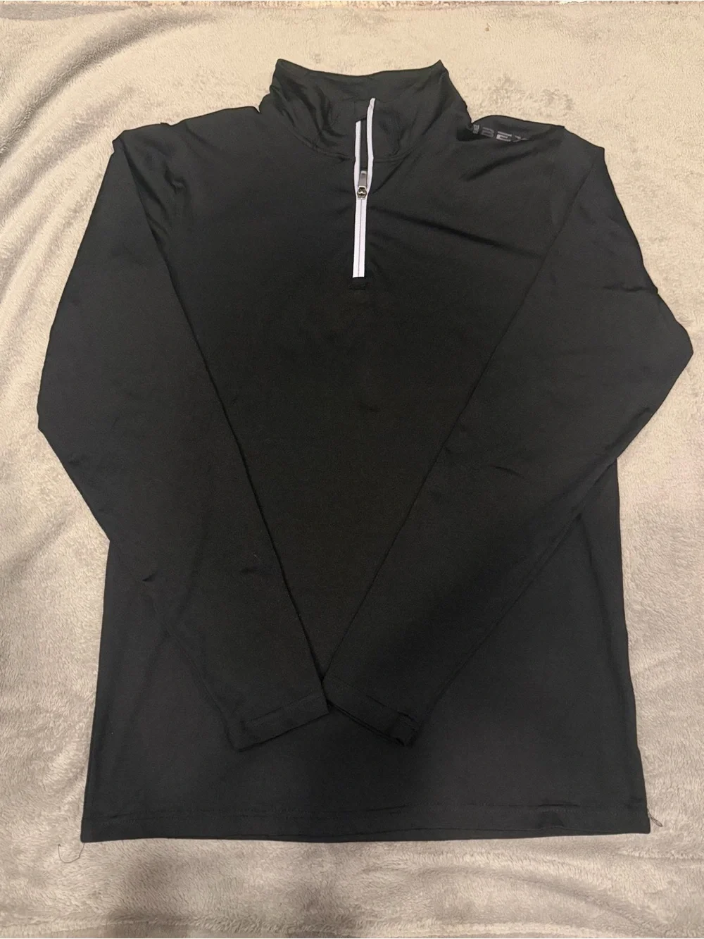 Bex Performance Men's Black Quarter-Zip Jacket - Medium